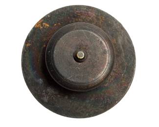 Authentic WWI Era US Army Cavalry Collar Disc - Troop M Crossed Sabers Doughboy Insignia Screwback