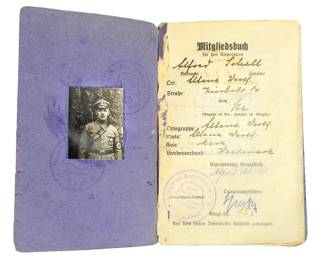 WWI & WWII German Stahlhelm Bund Der Frontsoldaten Membership Booklet & Photo ID - Hermann Lichte