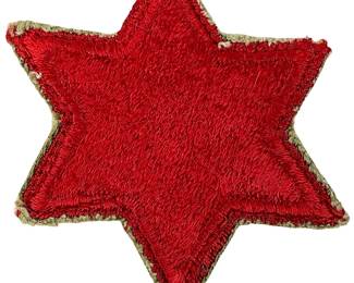 RARE WWI US Army 6th Infantry Division "Red Star" Patch - AEF Doughboy