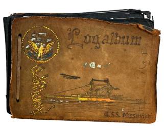 WWI Era USS Mississippi BB-41 Sailor Photo Album 348 Photos Panama Canal Fleet at Guantanamo Bay Cuba