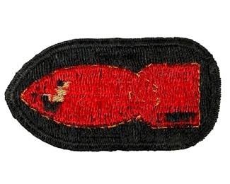 WWII US Army Bomb Disposal Patch - Red Bomb Ordnance Qualification Badge - WW2 UXB