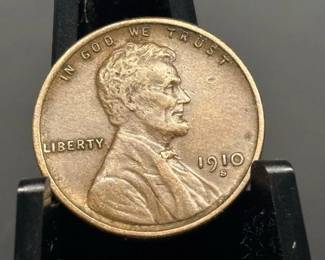 1910-S Lincoln Wheat Penny XF Grade
