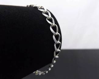 .925 Sterling Silver Empty Charm Bracelet
