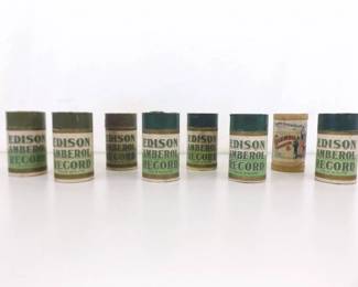Lot of 8 Antique Edison Cylinder Records
