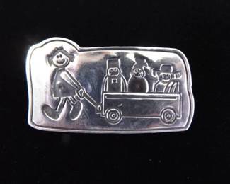 .925 Sterling Silver "Save the Children" Mama Charity Brooch
