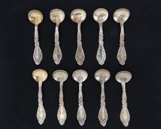 24 Grams of 10 Sterling Silver .925 Salt Spoons
