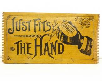 Antique Lenox Soap Wood Crate Sign
