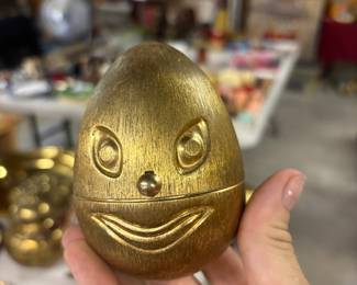 Napier Humpty Dumpty brass coin bank
