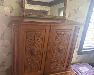 Antique cupboard one of 3 matching pieces 