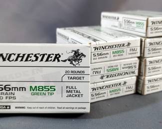 Winchester 5.56mm Ammo, Approx 160 Rounds