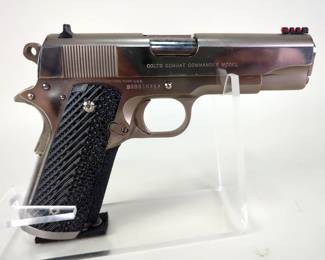 Colt Combat Commander .45 Auto Pistol SN# 80BS10757, Fiber Optic Front Sight 