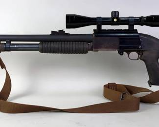 Ithaca Deerslayer Model 37 12 ga Pump Action Shotgun SN# 371685791, Norinco Scope, For 2-3/4" Shells, Canvas Sling, Fiber Optic Sights, SN# Under Scope Mount