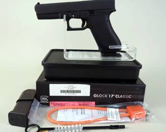 Austria Glock 17 Classic 9x19 Cal Pistol SN# 06739GEN1, 2 Total Mags, Cleaning Brush, Paperwork, With Hard Case, In Box 
