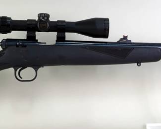 Knight Bighorn .50 Cal Black Powder Rifle SN# Not Found, Fiber Optic Front And Rear Sights