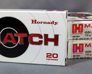 Hornady 6mm Creedmoor Ammo, Approx 60 Rounds