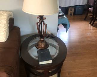 end table and lamp