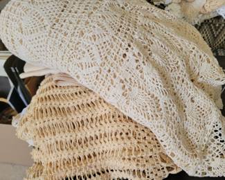 Crocheted tablecloths