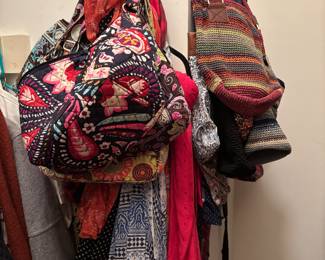 Great Bags. Vera Bradley, Stone, Liz Claiborne etc, scarves.