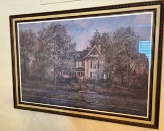 President Harry S Trumans Home in Independence, painted by Pat Harvey (local artist 1975). Numbered 368/2000