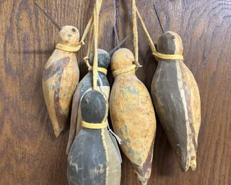 Carved duck decoys