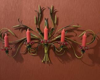 Beautiful brass wall candlelabra