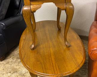 Oak Tables.  Coffee table and 2 side tables w drawers