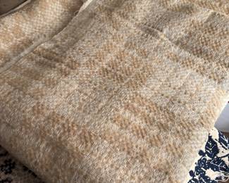 Beautiful beige tone on tone woven material overshot