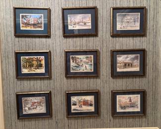 Collection of framed Hallmark card Kansas City/Independence cards