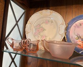 Pinke Satin and Pink Depression cream and sugar