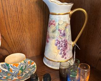 Hand Painted Cocoa Pitcher