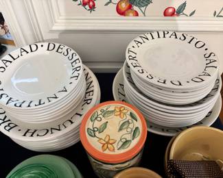 Antipasto, Salad, Dessert Plates Made in Italy