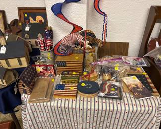 Americana Decor. Much is hand painted by local artist.