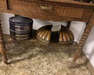 Vintage Cans and Bookends