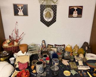 Misc Primitive decor andhand painted and sewn items