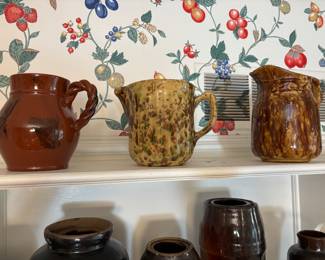 Great Splatter ware and slag pitchers