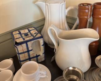 White ceramic restaurant dishes