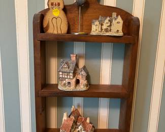 Wonderful shelf with signed houses