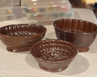 Brown Jelly/pudding/butter Molds