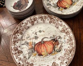 William Sonoma Thanksgiving Plates, bowls