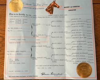 Breeders and Exhibition Association Certificate of Registration