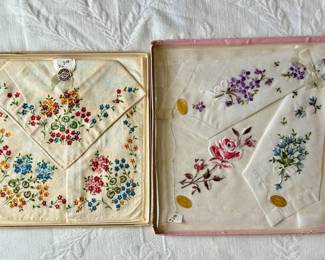 Embroidered handkerchief sets