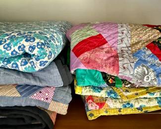 Assorted hand-stitched quilts (more available)