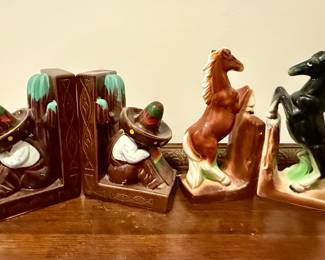 Vintage ceramic bookends made in Japan