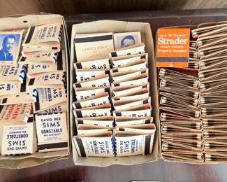 Vintage campaign matchbooks