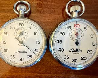 Minerva and Apollo stop watches
