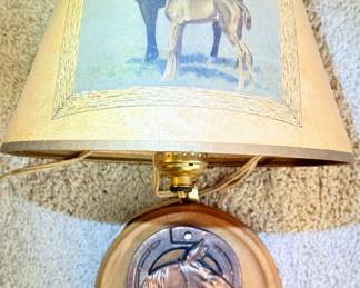 Vintage horse theme sconce lamp