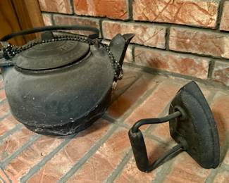 Cast iron kettle and iron