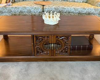 MCM coffee table with sliding door