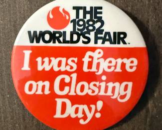 1982 World's Fair closing day pin