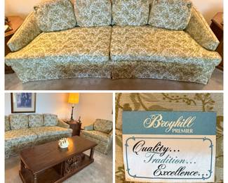 Vintage Broyhill sofa and matching armchair
